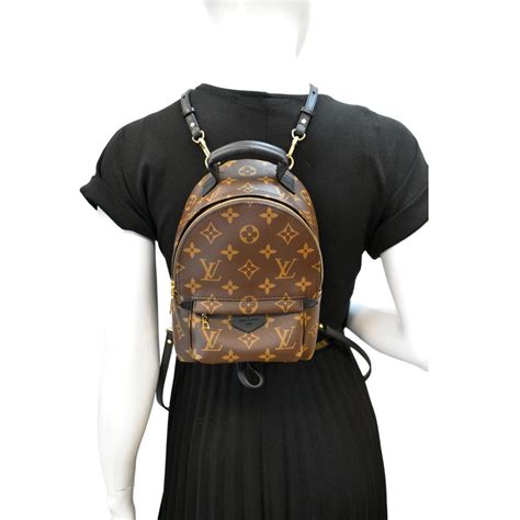 louis vuitton palm springs backpack monogram canvas mini brown